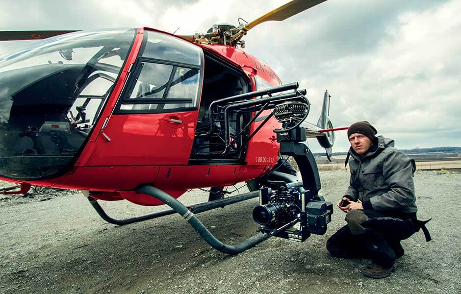 Helikopter, gyro, RED, filmproduksjon, reklamefilm, helikopterfilming, rigg, foto, foto fra luften, Anders Jørgensen, luftfoto, filming fra luften