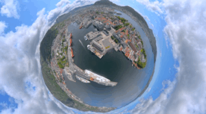 Bergen havn tiny planet